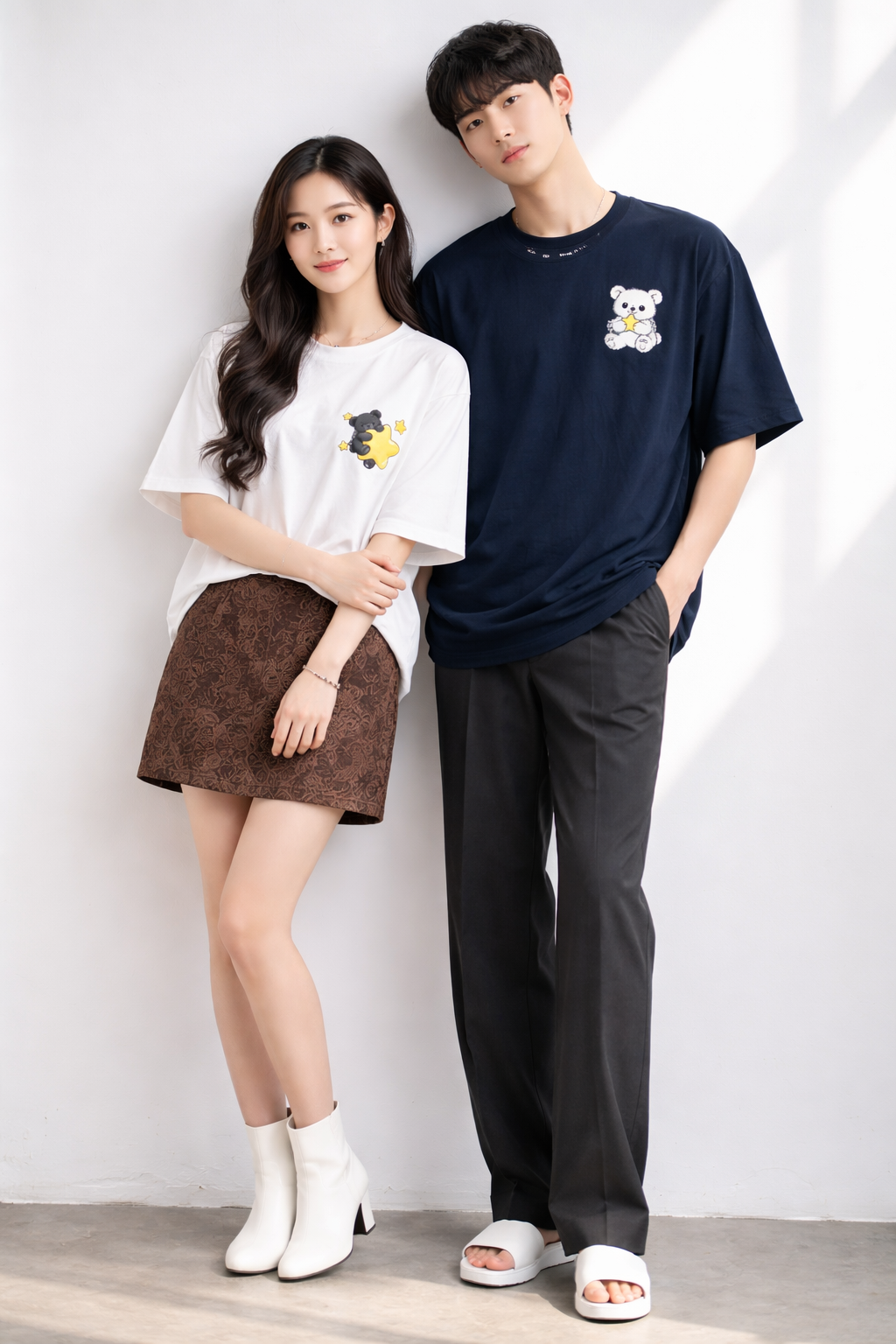 The Star Bear Duo: Premium Heavyweight Oversized Couple’s Bundle | Luxury Streetwear Matching Set
