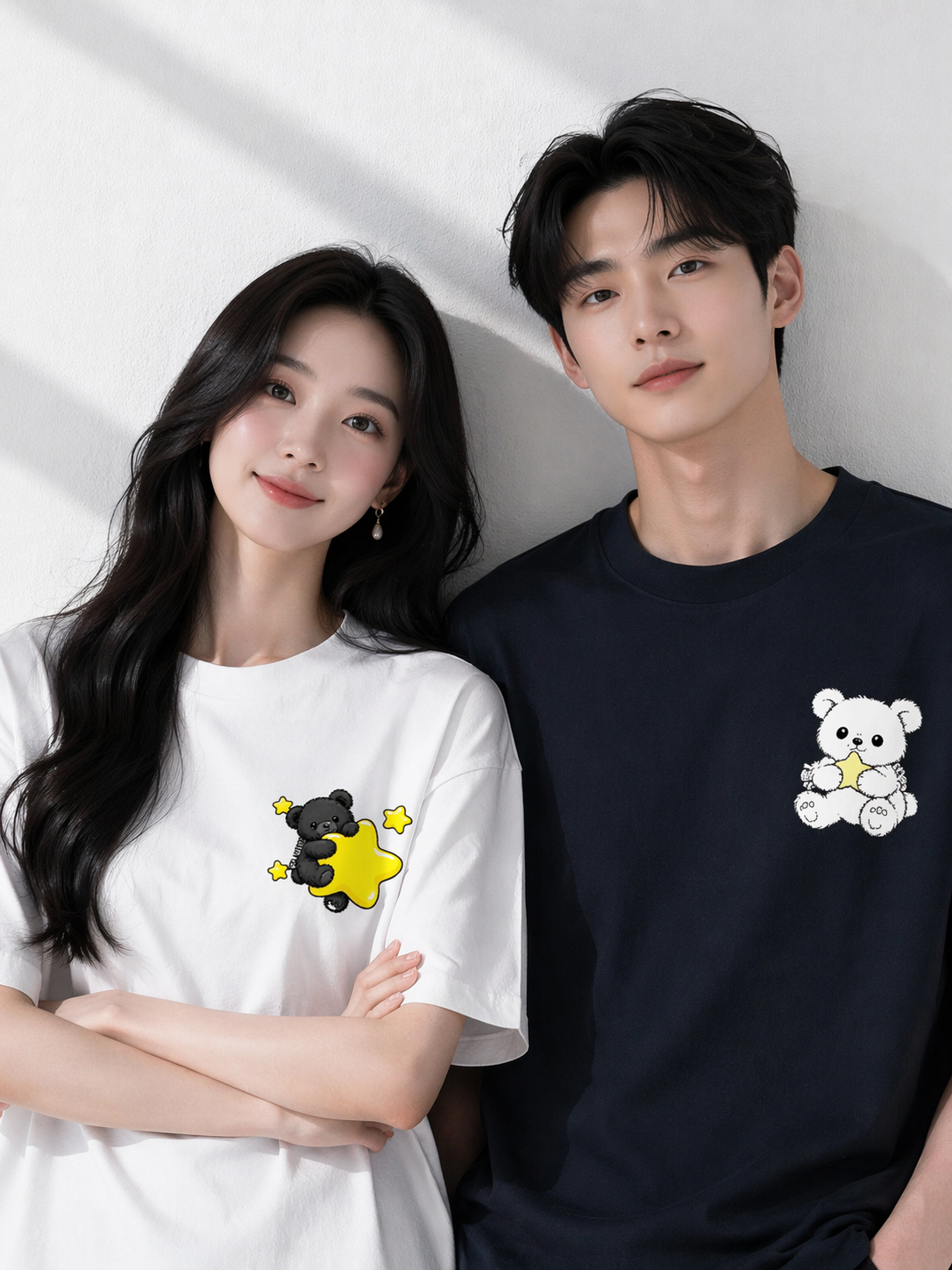 The Star Bear Duo: Premium Heavyweight Oversized Couple’s Bundle | Luxury Streetwear Matching Set