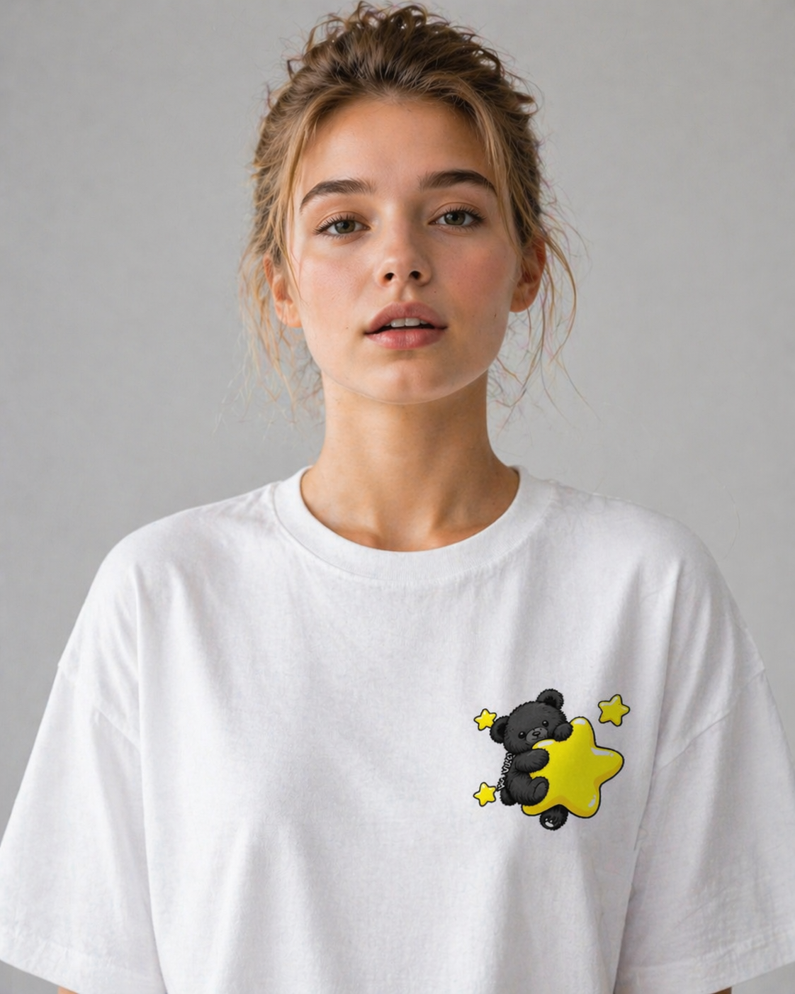 STAR BEAR Heavyweight Oversized Tee – Women's Edition
