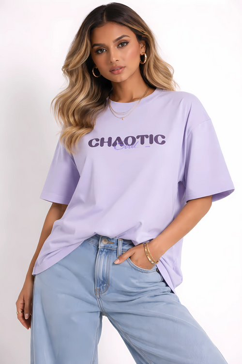 CHAOTIC SOUL Oversized Lavender Tee