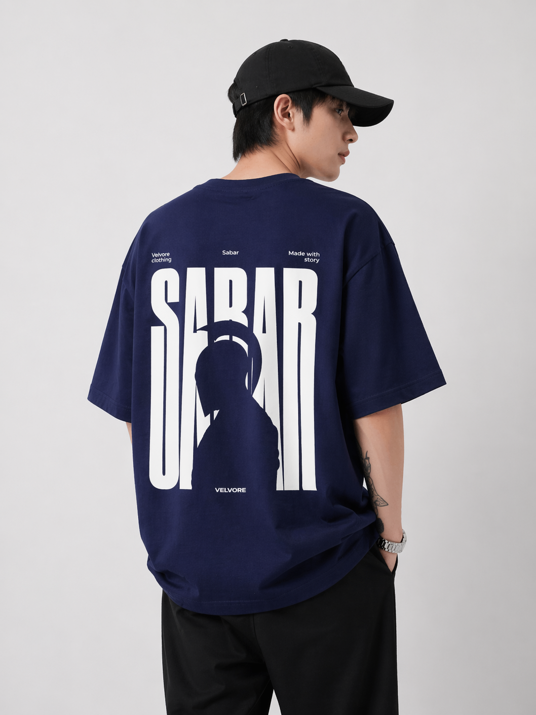 SABAR "Knight Silhouette" Heavyweight Oversized Tee