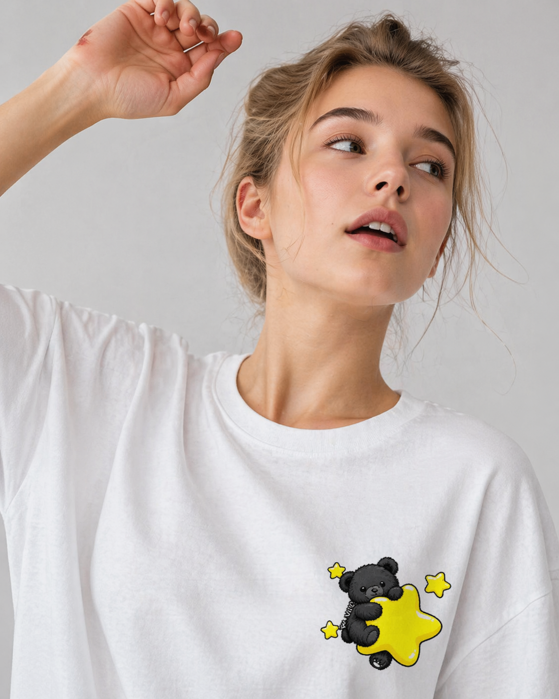 STAR BEAR Heavyweight Oversized Tee – Women's Edition
